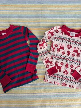 ⭐ Lot of 2 Hanna Andersson PJ pajama tops size 5